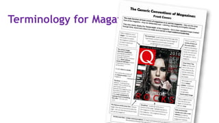 Terminology for Magazines
 