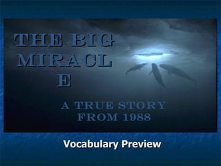 The Big Miracle Vocabulary Preview A True Story from 1988 