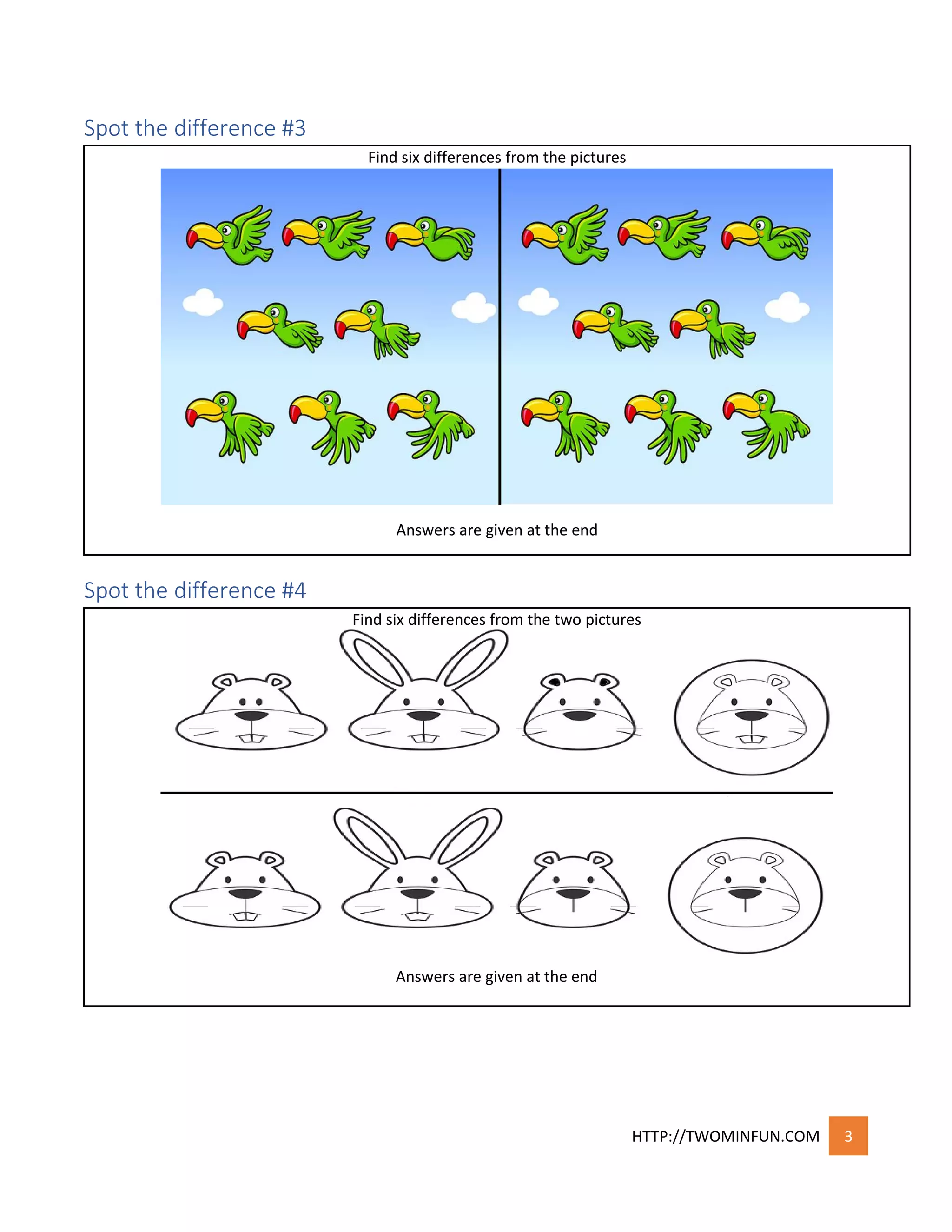 Spot Differences Com Spot The Difference Puzzle Book | PDF
