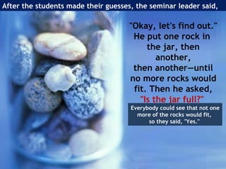The big rock of life-Tribute to Dr Covey | PPS