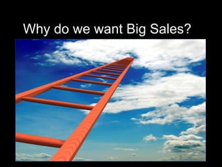 Why do we want Big Sales? ? 