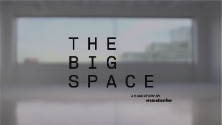 THE	
  	
  
BIG	
  SPACE	
  	
  
A CASE STUDY BY
 