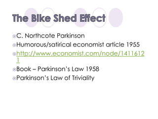 C.

Northcote Parkinson
Humorous/satirical economist article 1955
http://www.economist.com/node/1411612
1
Book – Parki...