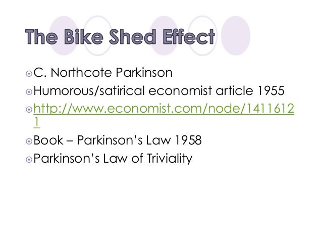 The Bike Shed Effect versus Sweating the Small Stuff