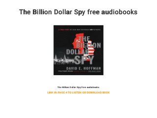 the billion dollar spy book the billion dollar spy book