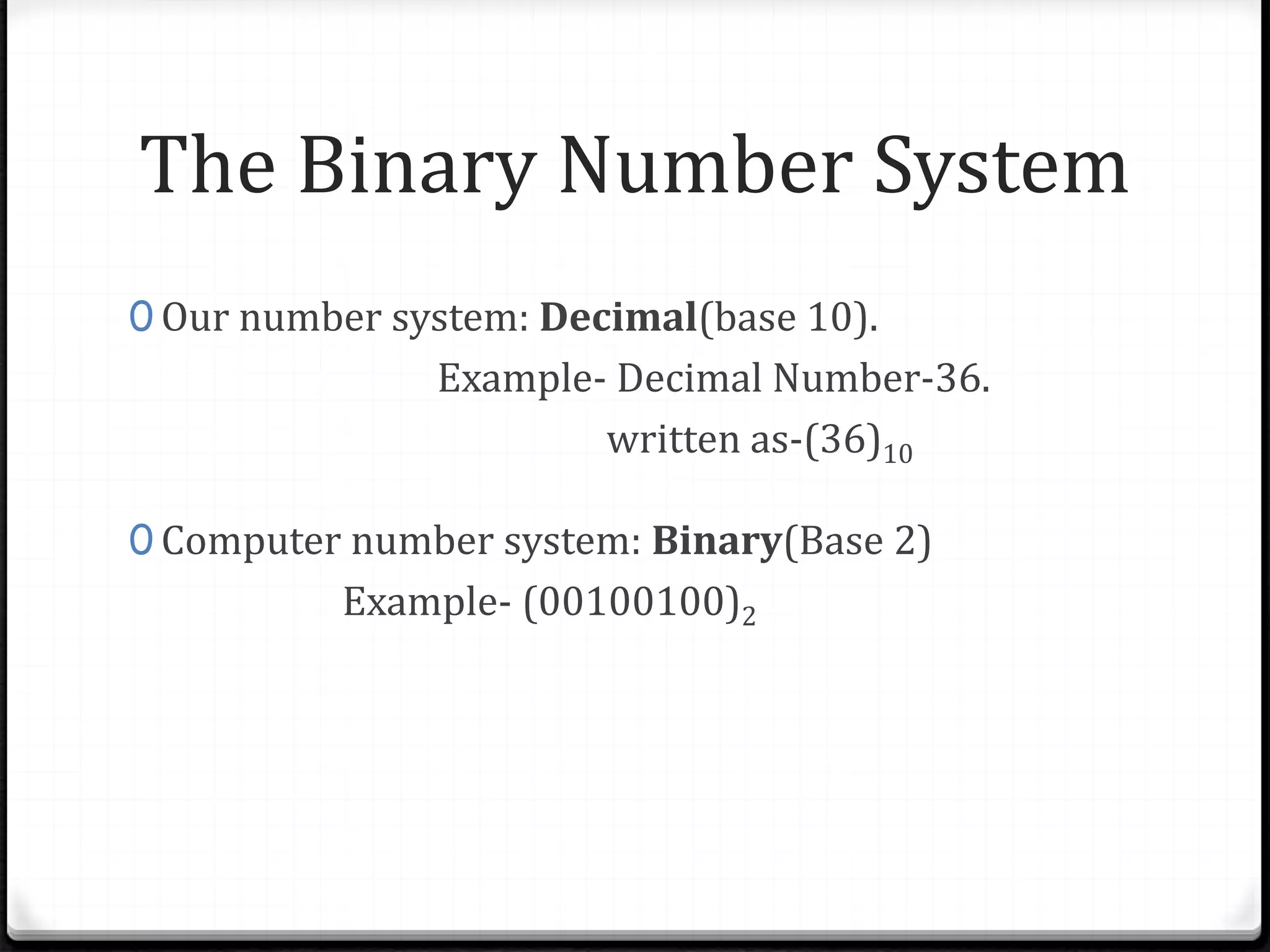 The binary number system | PPTX