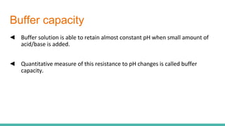 Buffer capacity
◄
◄
 