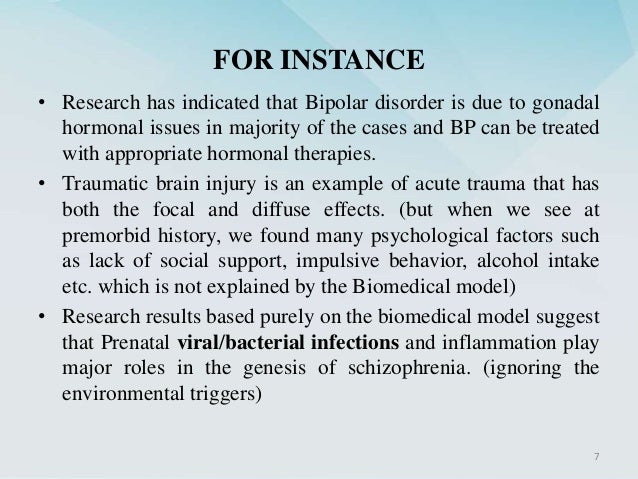 THE BIOMEDICAL MODEL OF HEALTH