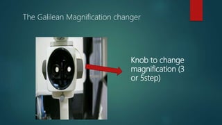 Knob to change
magnification (3
or 5step)
The Galilean Magnification changer
 