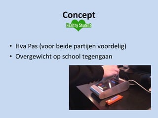 Concept Hva Pas (voor beide partijen voordelig) Overgewicht op school tegengaan 