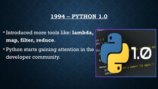 The birth & Rise of python.pptx vaibhavd | PPTX