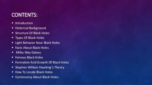 an introduction to the theory of black holes 35 262 properties of the black hole 38 3 a brief introduction to string theory 41 31 bosonic string theory. an introduction to the theory of black holes 35 262 properties of the black hole 38 3 a brief introduction to string theory 41 31 bosonic string theory.