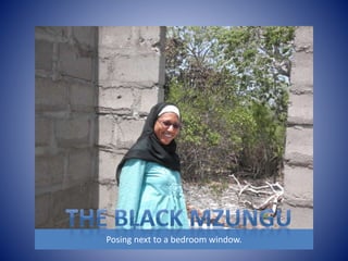 Posing next to a bedroom window. 
 