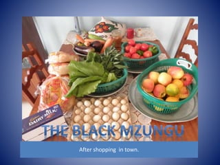 After shopping in town. 
 