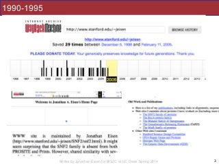 Slides by Jonathan Eisen for BIS2C at UC Davis Spring 2014
1990-1995
3
 