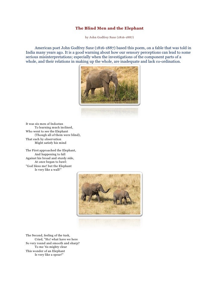 The Blind Men And The Elephant