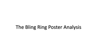 The Bling Ring Poster Analysis

 