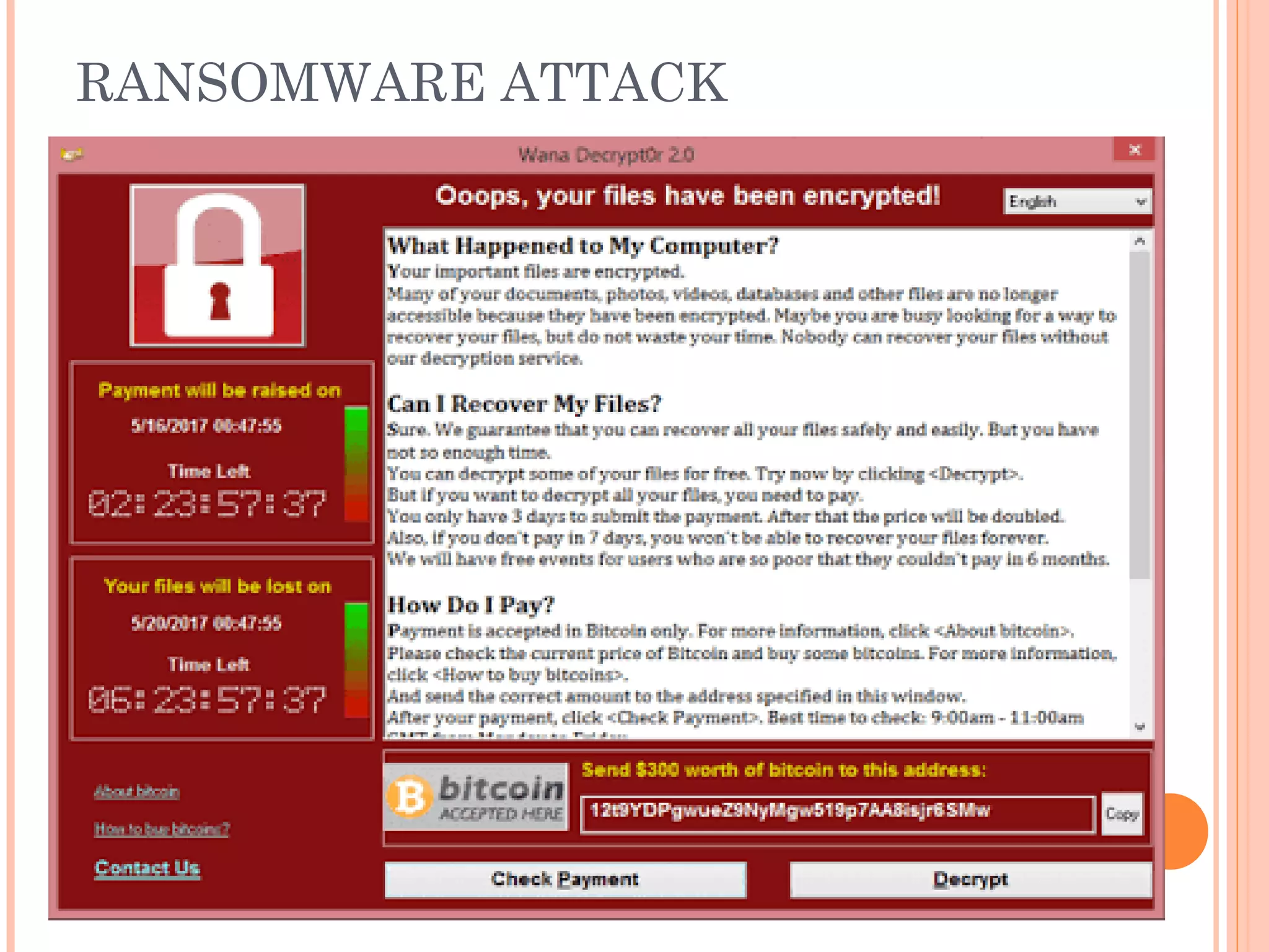 RANSOMWARE ATTACK
 