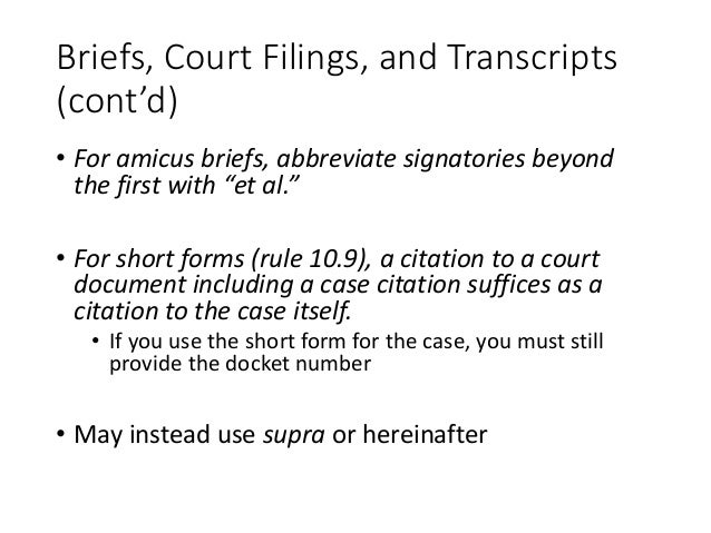 the bluebook for moot court short form citation
