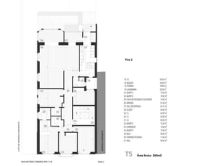 19363518Piso 11516323334293127302528263332423T4Área Bruta:  247m2