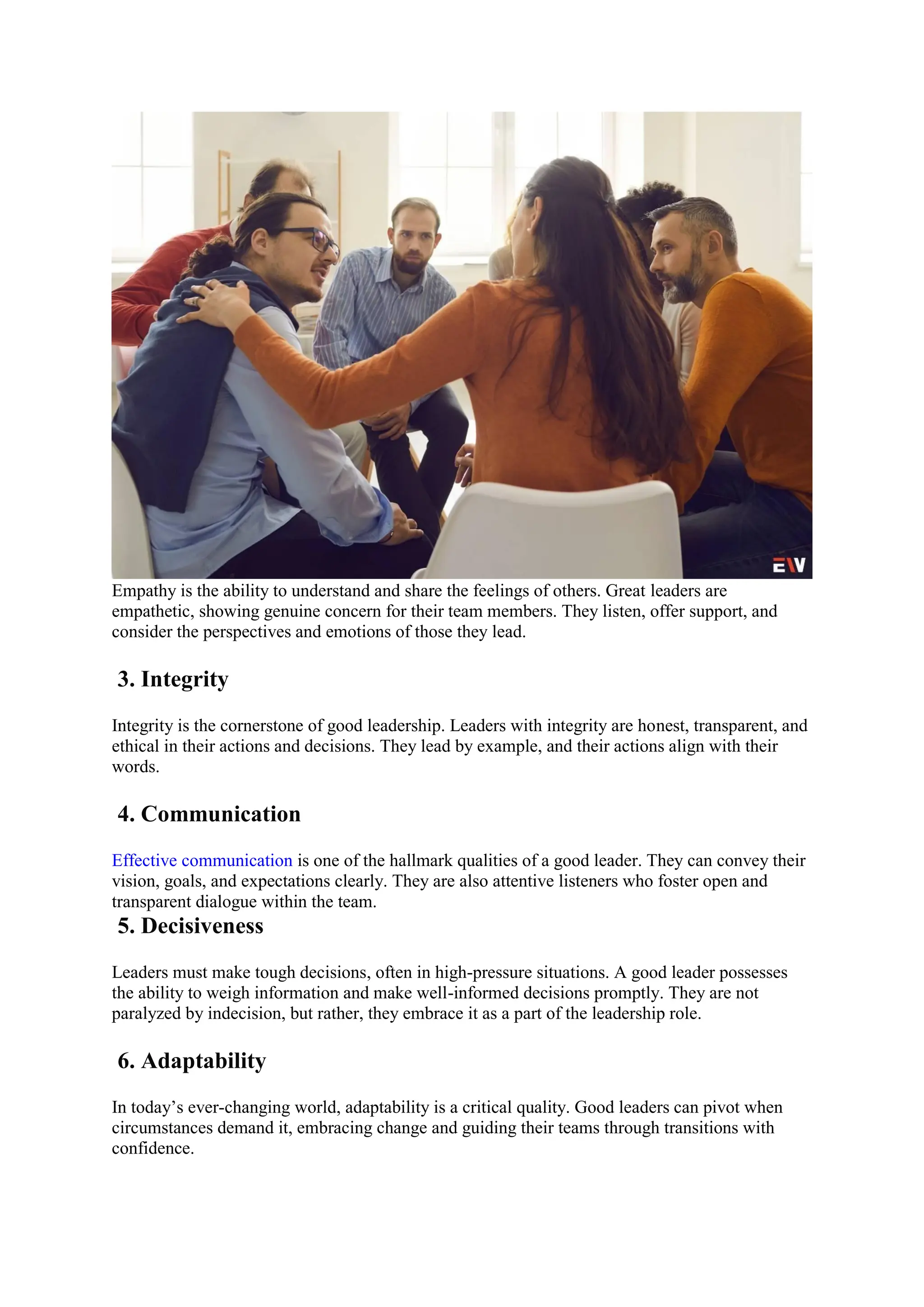 The Blueprint for Success: 20 Best Key Qualities of a Good Leader ...
