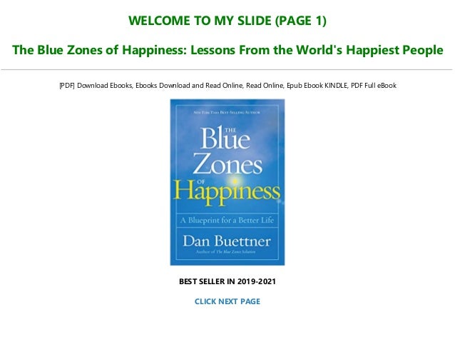 [Ebook] Reading The Blue Zones of Happiness: Lessons From the World’s