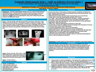 The blunt cp angle in trauma pts-diaphragmatic hernias | PPTX