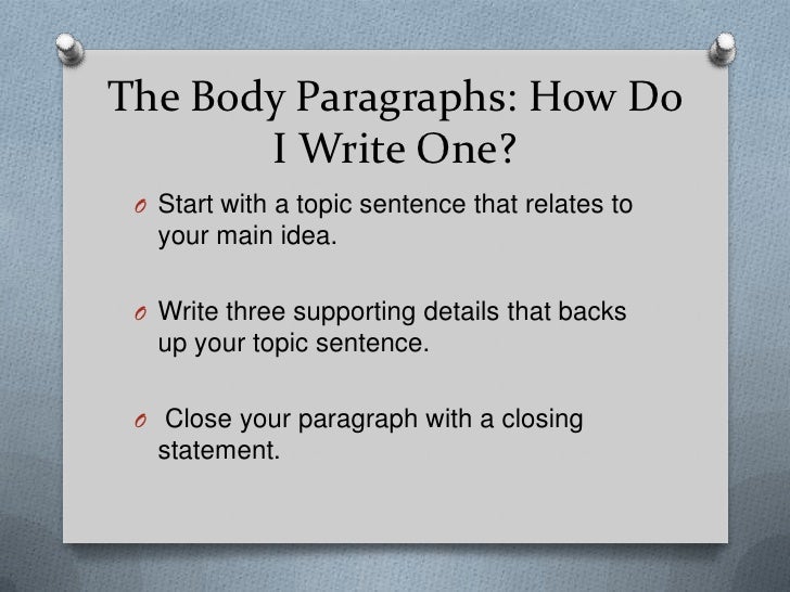 what are the paragraphs that make up the body of an essay The body of each paragraph should provide evidence validating this subtopic, with a concluding sentence that ties everything to the main argument of your essay . what are the paragraphs that make up the body of an essay The body of each paragraph should provide evidence validating this subtopic, with a concluding sentence that ties everything to the main argument of your essay .
