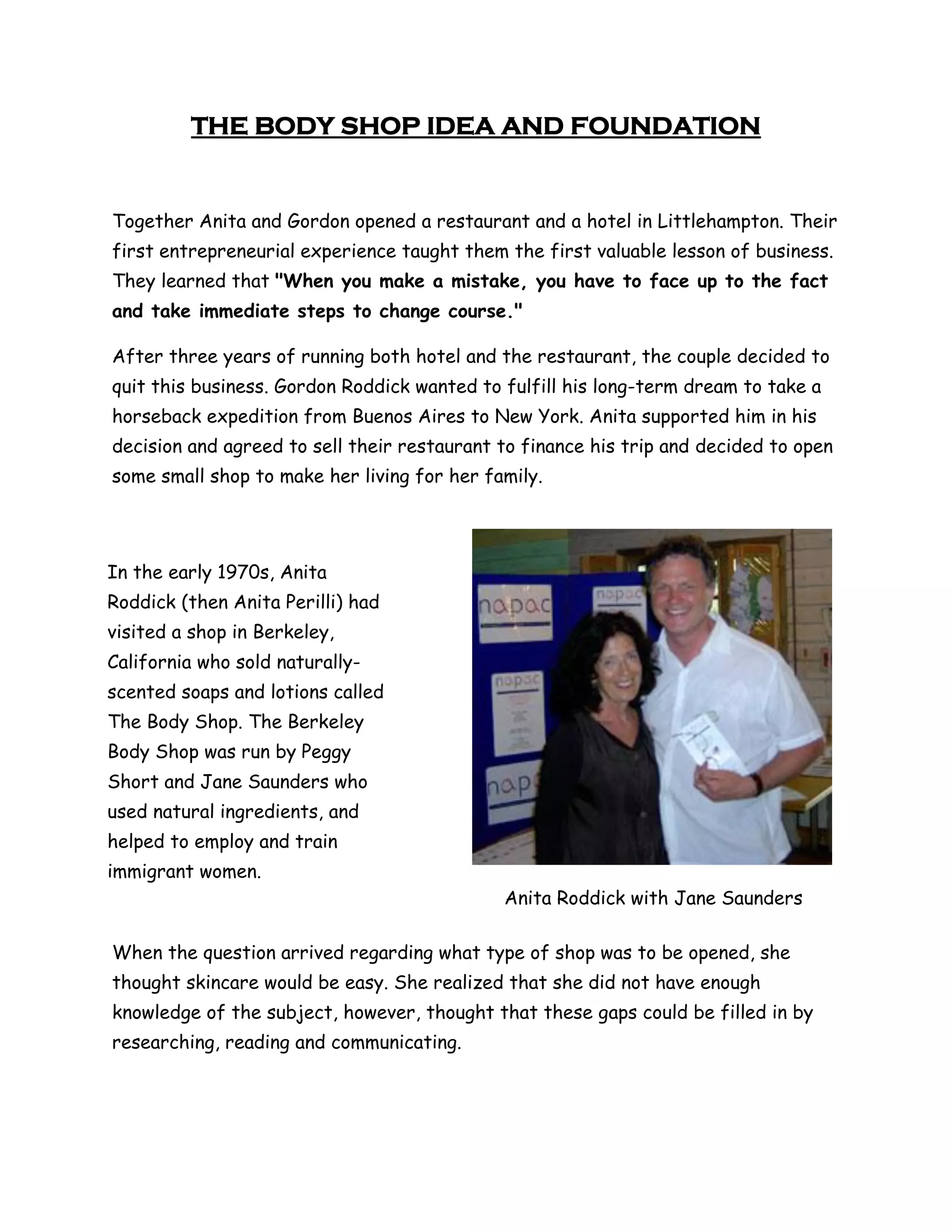 The Body Shop - Case Study | PDF