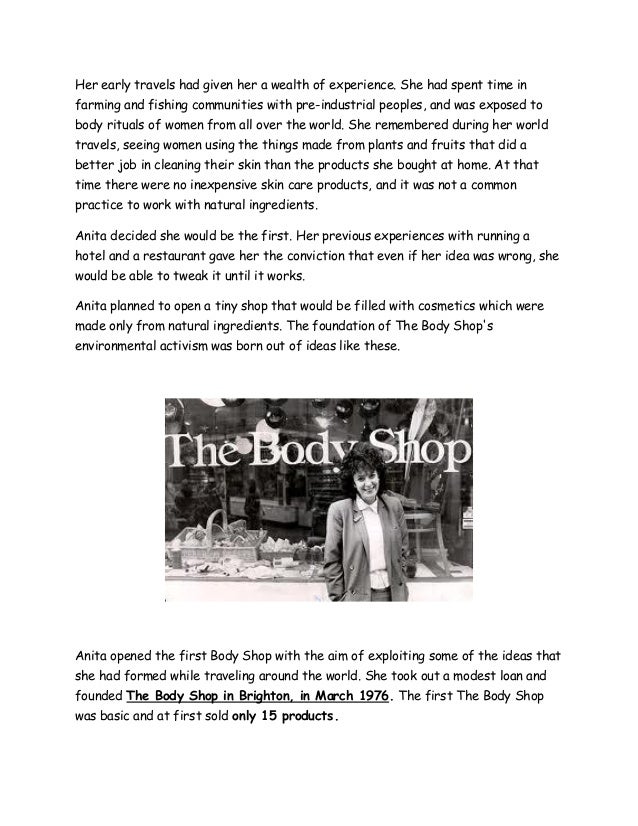 The body shop case study solution picture