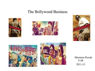 The Bollywood Business




                         Shantanu Pawde
                            F-08
                          2011-13
 