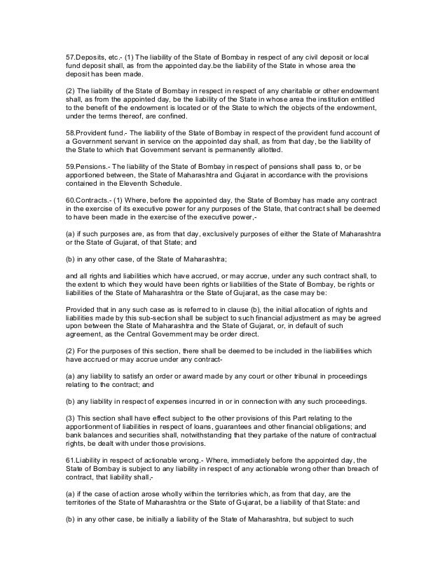 The bombay re organisation act, 1960 no.11 of 1960