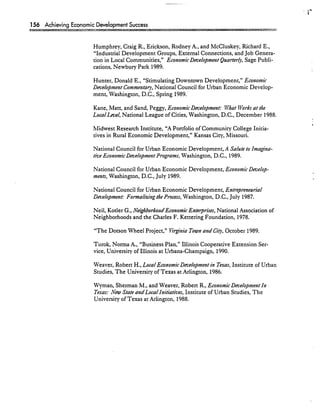 Achieving Economic Development Success: Tools That Work