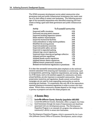 Achieving Economic Development Success: Tools That Work