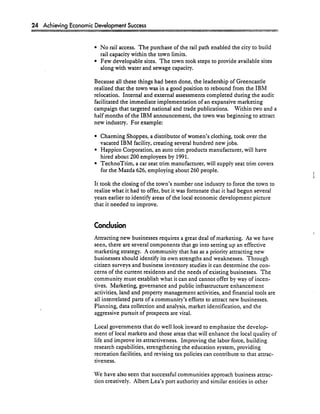 Achieving Economic Development Success: Tools That Work