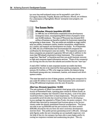 Achieving Economic Development Success: Tools That Work