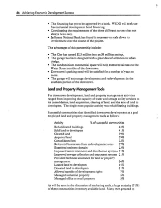 Achieving Economic Development Success: Tools That Work