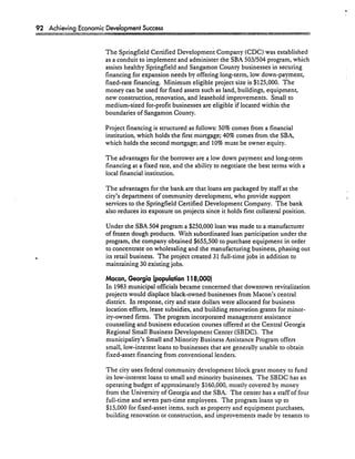 Achieving Economic Development Success: Tools That Work