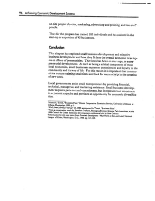 Achieving Economic Development Success: Tools That Work