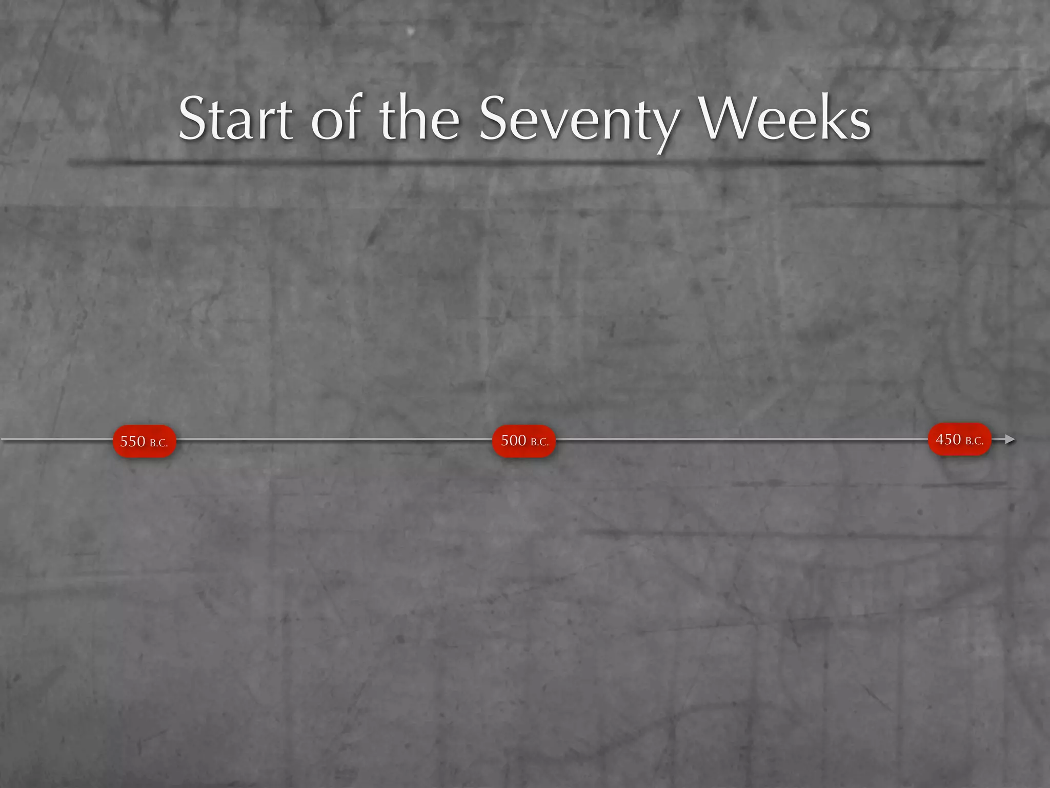 Start of the Seventy Weeks




550 B.C.               500 B.C.         450 B.C.
 
