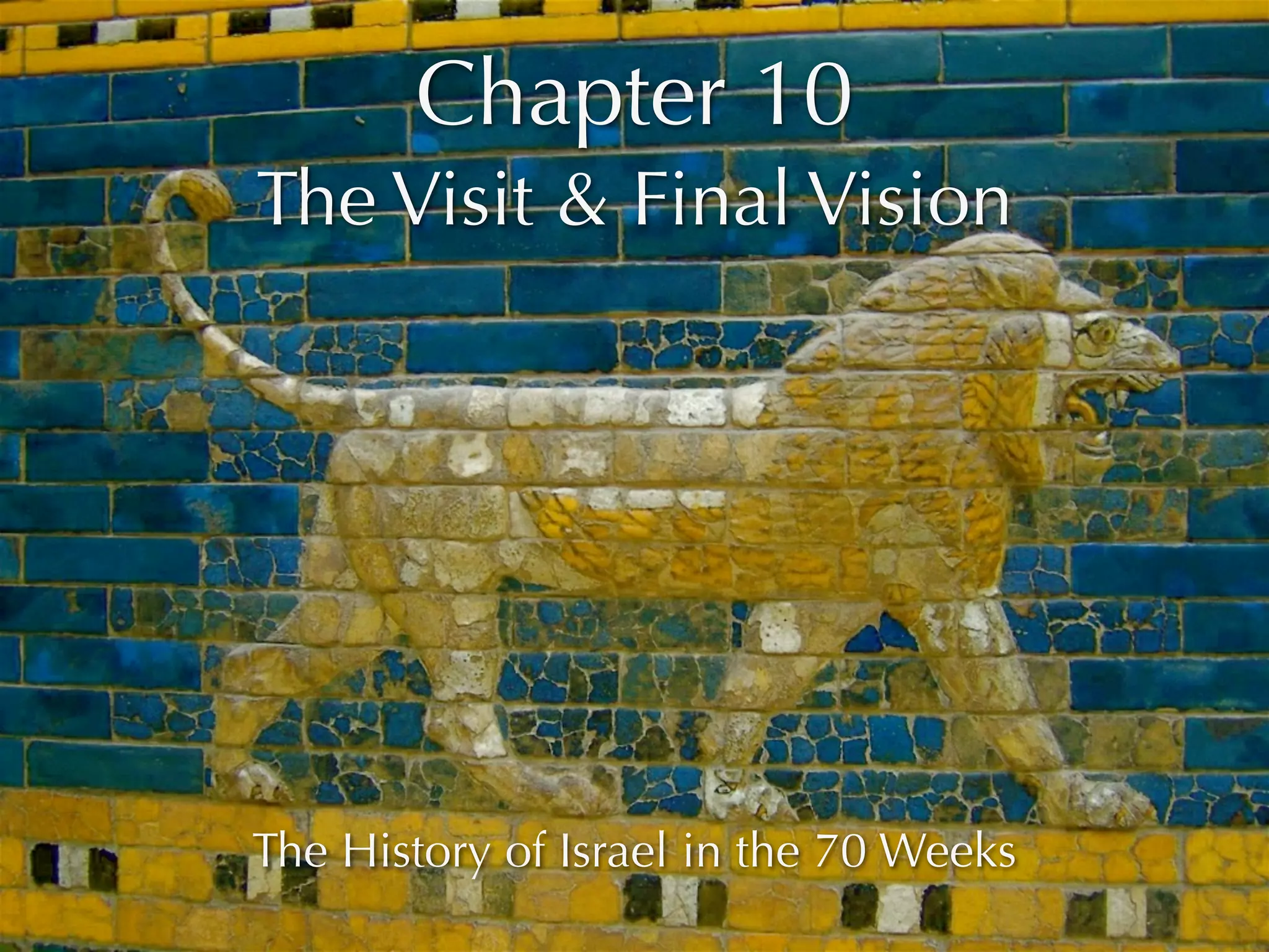 Chapter 10
The Visit & Final Vision




The History of Israel in the 70 Weeks
 