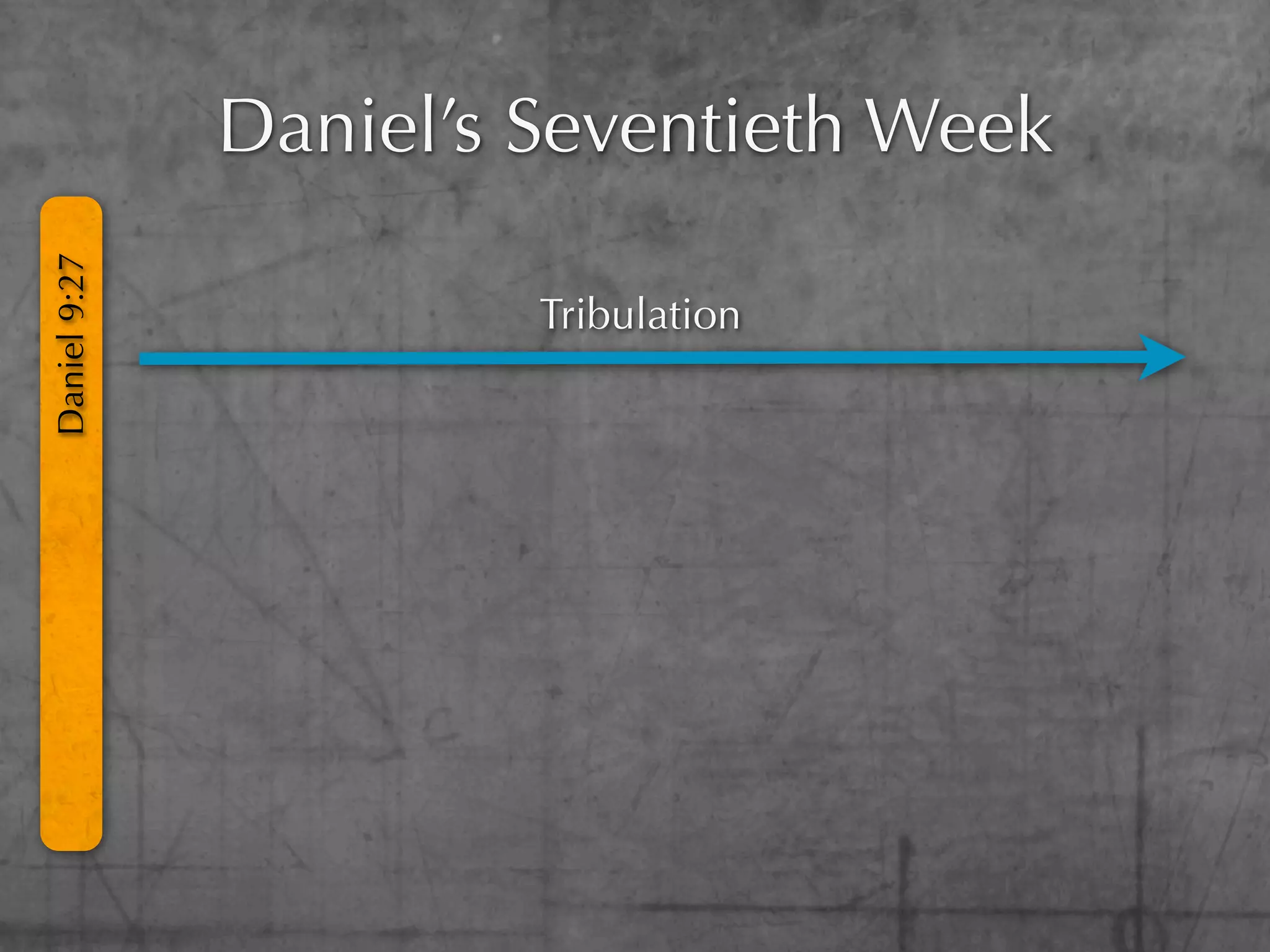 Daniel’s Seventieth Week
Daniel 9:27




                       Tribulation
 