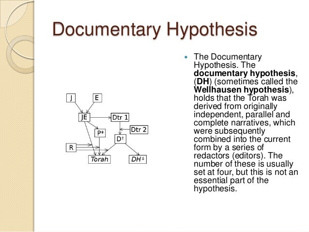 the book of genesis documentary hypothesis chart