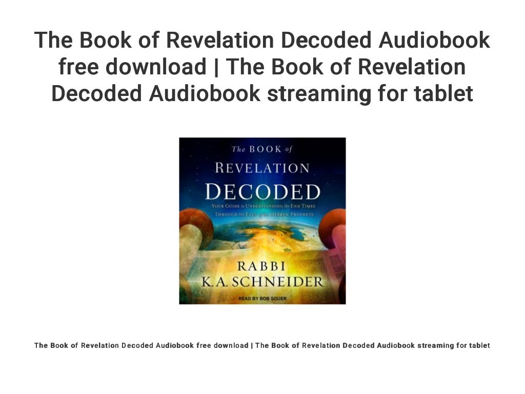 The Book of Revelation Decoded Audiobook free download