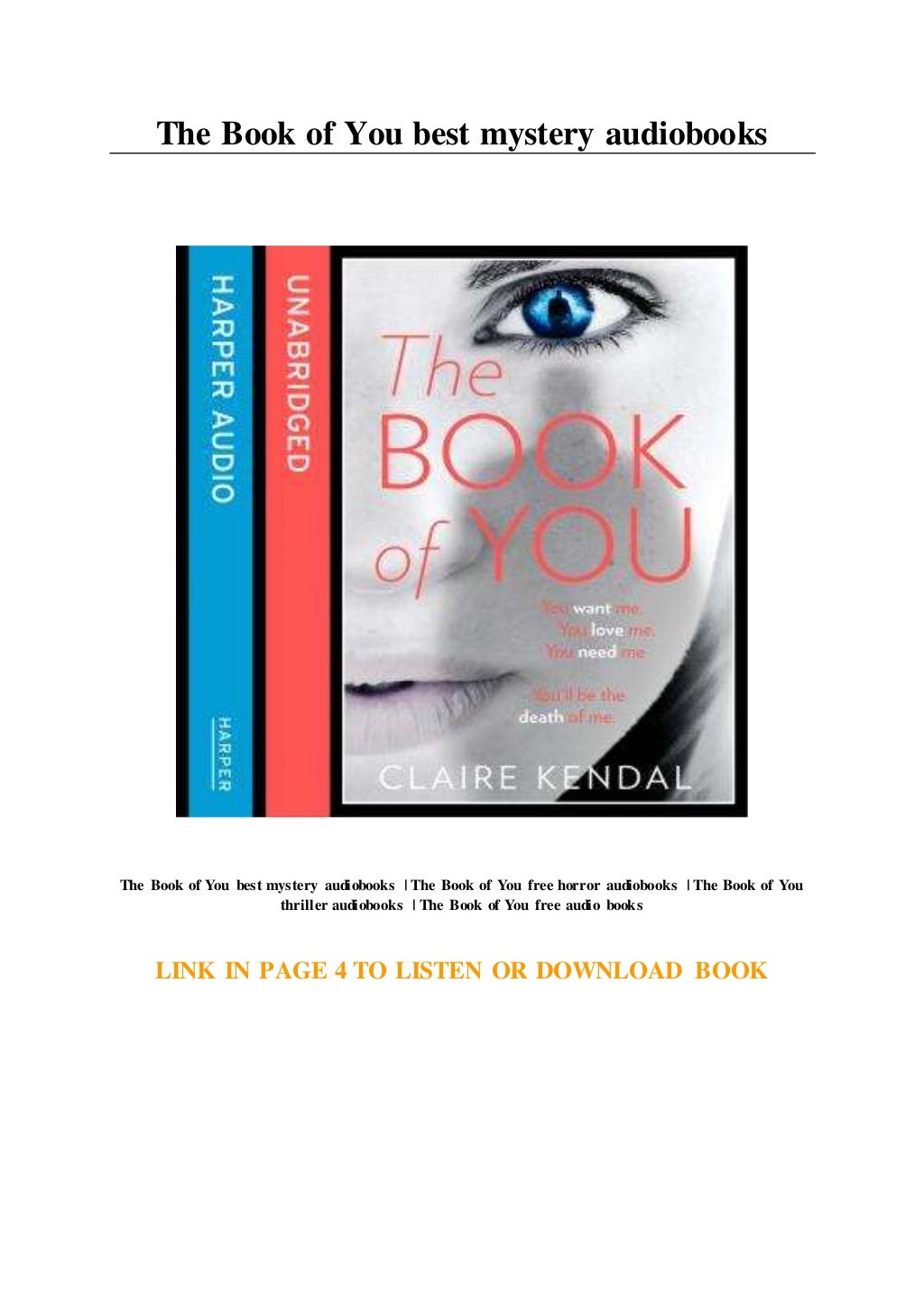 The Book of You best mystery audiobooks