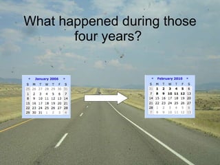 What happened during those four years?  