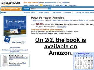 On 2/2, the book is available on Amazon. 