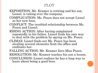 Boss Plot The boss short story analysis&activities lang II_2013 | PPT