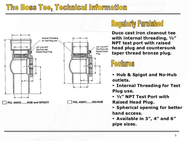 The Boss Tee, Cleanout and Test Tee Overview by Jay R. Smith Mfg. Co.