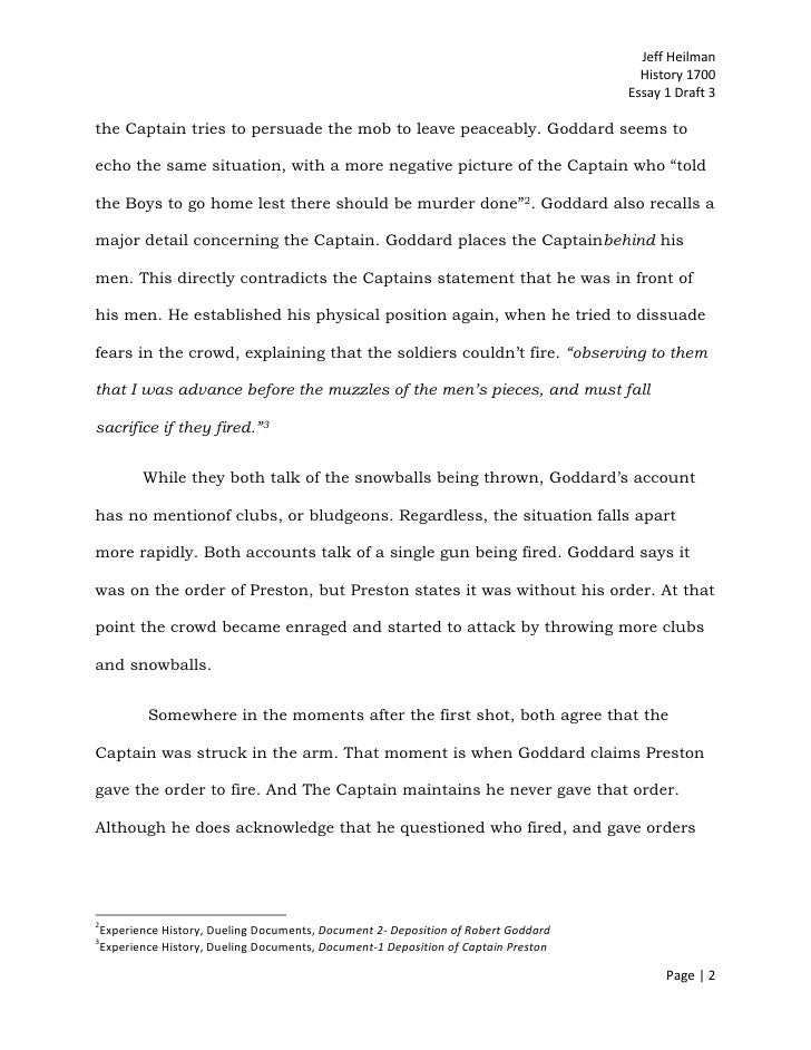 The Thesis Statement In A Research Essay Should Page Sample Essay With Thesis Statement also Sample Of Synthesis Essay The Boston Massacre Essay Draft Essay About Healthy Lifestyle